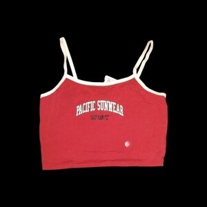 NWT Red And White Pacific Sunwear (Pacsun) Crop Top Size Medium